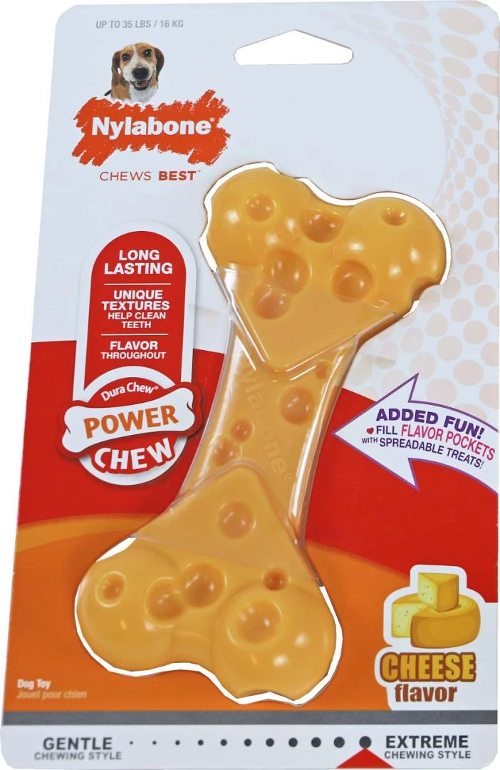 NylaBone Dura Chew Cheese Bone M 3 NylaBone Dura Chew Cheese Bone M