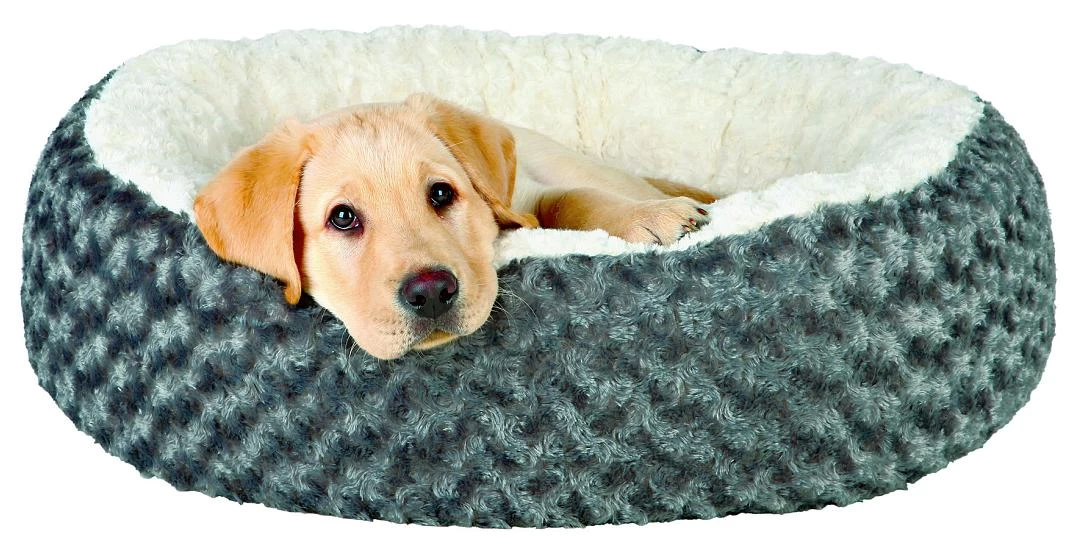 TRIXIE Mand Rond Kaline Grijs/crème 4 TRIXIE Mand Rond Kaline Grijs/crème - Afbeelding 2