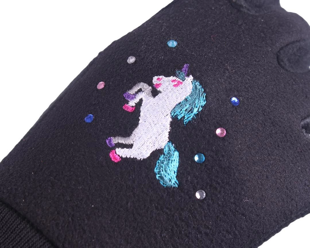 QHP Handschoen Hidalgo Zwart Junior 3 4 QHP Handschoen Hidalgo Zwart Junior 3 - Afbeelding 2