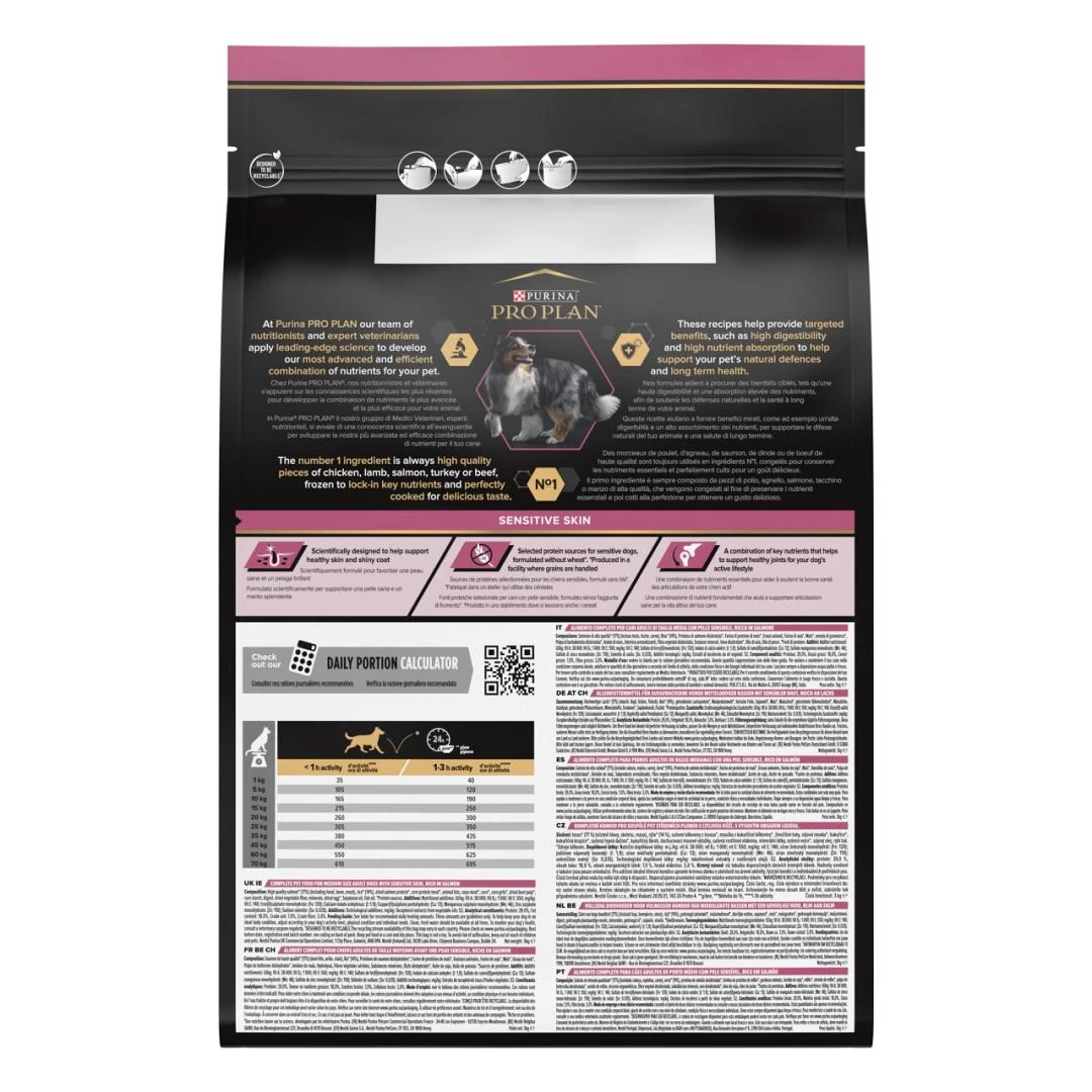 Pro Plan Hondenvoer Medium Adult Sensitive Skin 3 Kg 4 Pro Plan Hondenvoer Medium Adult Sensitive Skin 3 Kg - Afbeelding 2