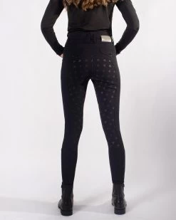 QHP Damesrijbroek Diamond Anti-slip Zitvlak Zwart -Dierenwinkel 8459zw 1