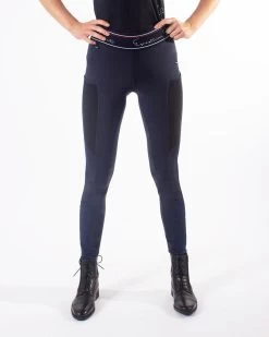 QHP Damesrijbroek Pull-on Jodie Anti-slip Zitvlak Navy