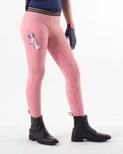 QHP Kinderrijbroek Pull-on Sanna Anti-slip Zitvlak Blossom