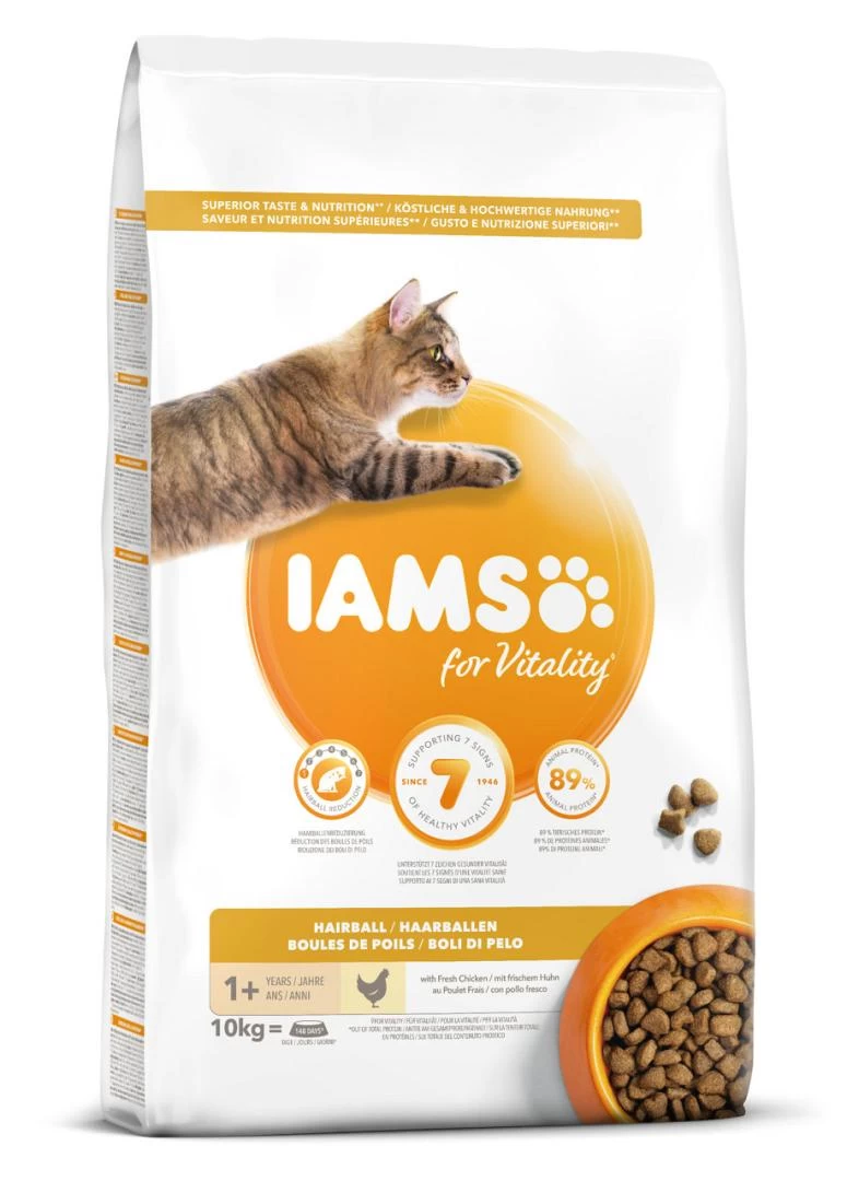 IAMS Kattenvoer Adult Hairball Chicken 10 Kg 3 IAMS Kattenvoer Adult Hairball Chicken 10 Kg