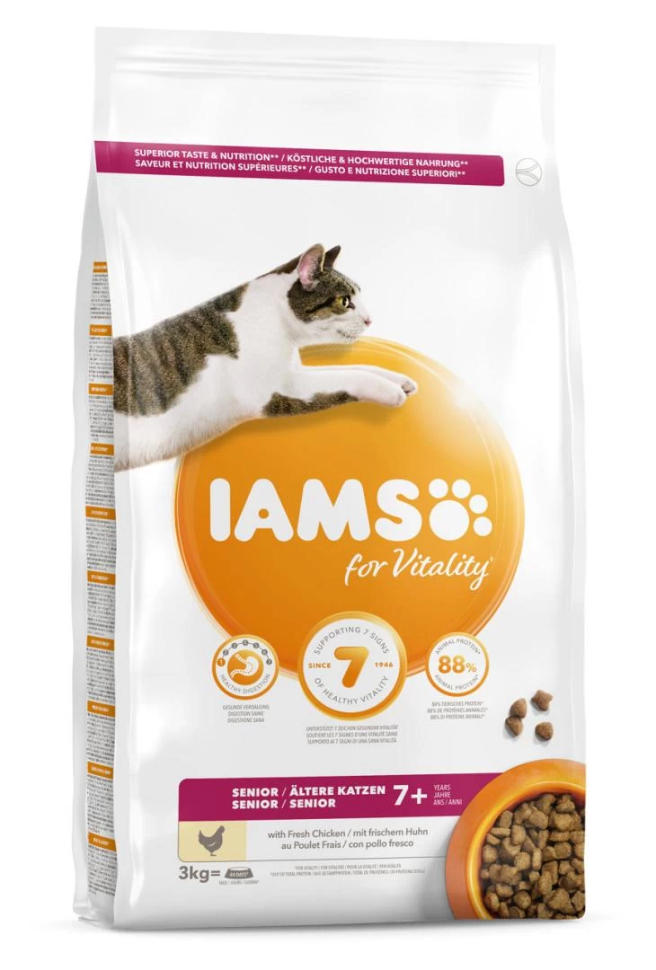 IAMS Kattenvoer Senior Chicken 3 Kg 3 IAMS Kattenvoer Senior Chicken 3 Kg