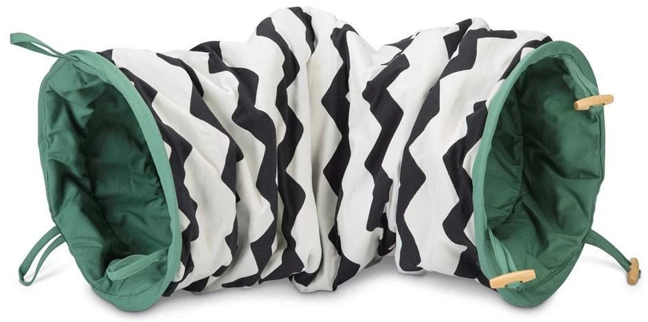 Beeztees Speeltunnel Bengy Zwart/wit/groen 3 Beeztees Speeltunnel Bengy Zwart/wit/groen