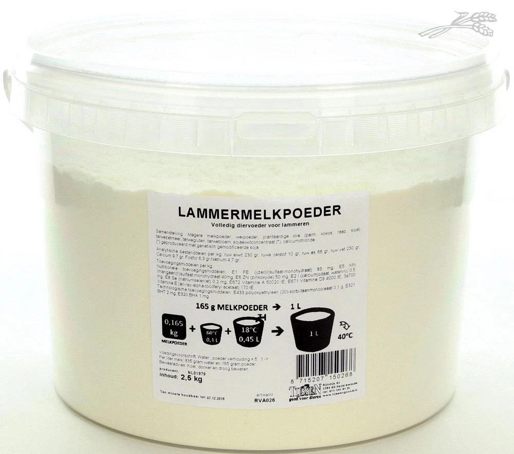 Lammermelkpoeder 2,5 Kg 3 Lammermelkpoeder 2,5 Kg