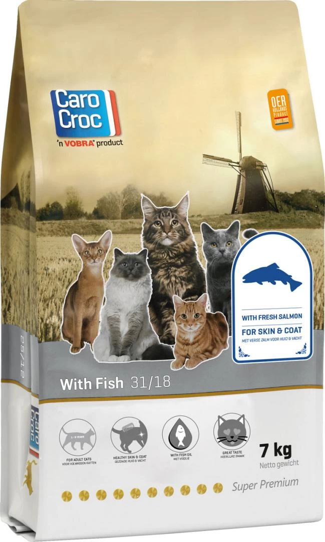 CaroCroc Kattenvoer With Fish 7 Kg 3 CaroCroc Kattenvoer With Fish 7 Kg